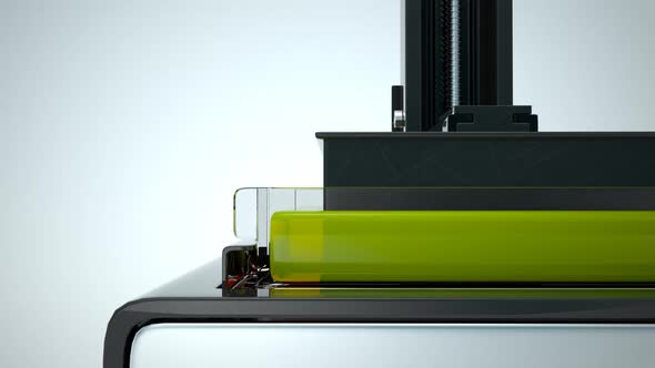 Creative model of the 3d printing text printed in the 3d printer device. alt