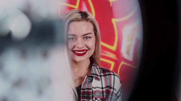 Cute Sexy Girl Dancing Tik Tok in Studio