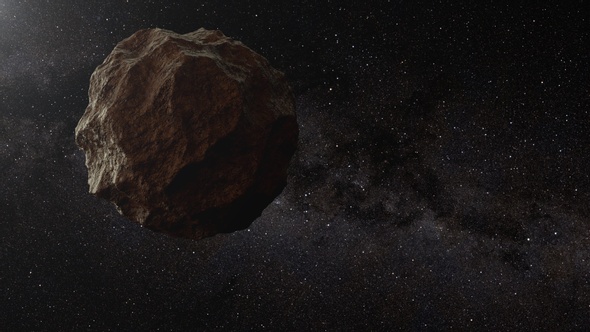 4k Flying Asteroid