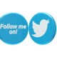 3D Twitter Icon Follow Me On - VideoHive Item for Sale
