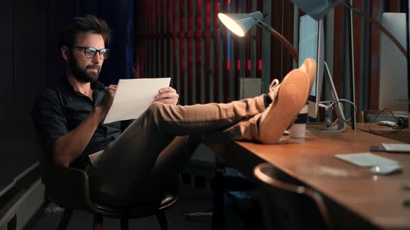 Notary On Workplace Approving Contract Agreement. Jurist Or Advocate Contract Paperwork. Advocate. alt