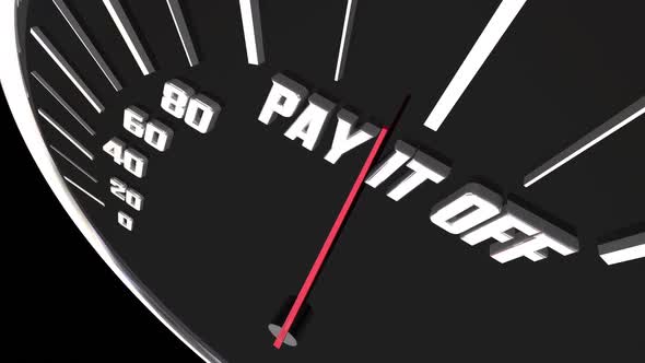 Pay It Off Fast Debt Payment Eliminate Past Due Balance 3d Animation alt