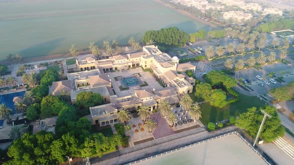 Aerial view of Dubai Polo and Equestrian Club, Dubai, U.A.E. alt