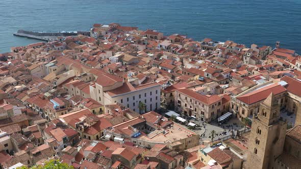 The Central Part of The Cefalu City in Sicily, Italy