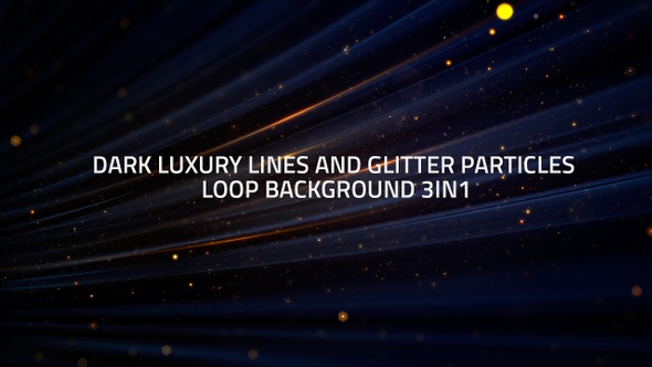 Dark Luxury Lines And Glitter Particles Loop Background 3in1