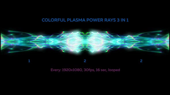 Colorful Plasma Power Rays HD Pack