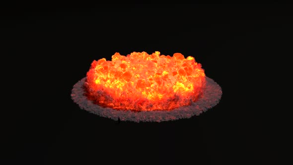 An Explosion Of A Substance Rising Into The Air