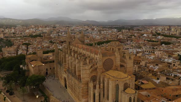 Cathedral of La Seu Majorca in Palma De Mallorca at Balearic Islands