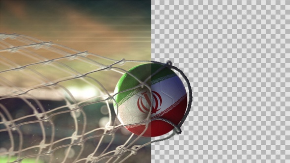 Soccer Ball Scoring Goal Night - Iran