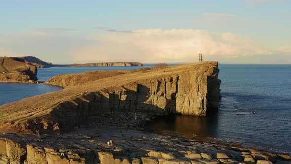 Sea Coast with Beautiful High Cliffs alt
