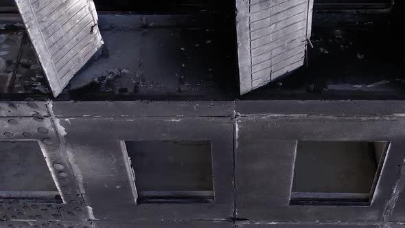 Vertical Video of the Consequences of the War in Ukraine  Burned Cars alt