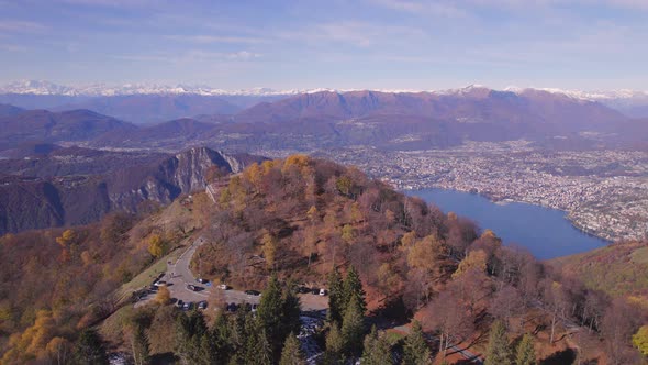 Sighignola Mountain and the Balcone D'Italia Overlooking Lake Lugano alt