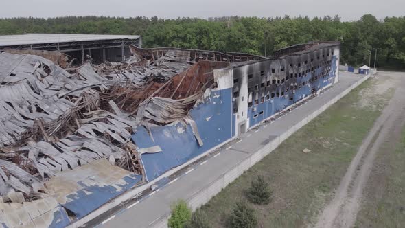 Bucha Ukraine  Warehouse Destroyed By War alt