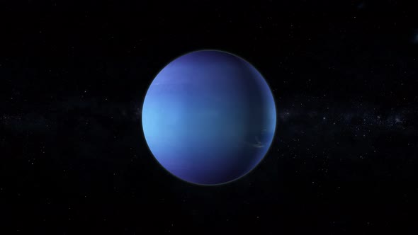 Planet of Neptune rotating background animation. Vd 1188