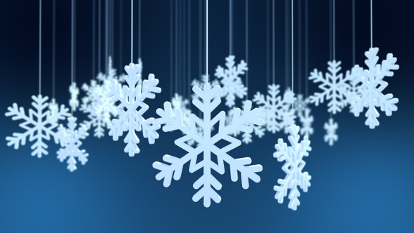 3D Snowflake On Night Background alt