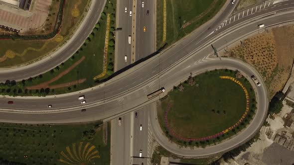 Aerial Drone City Traffic alt