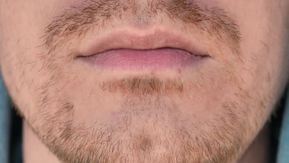 Closeup Lower Face of a Guy alt