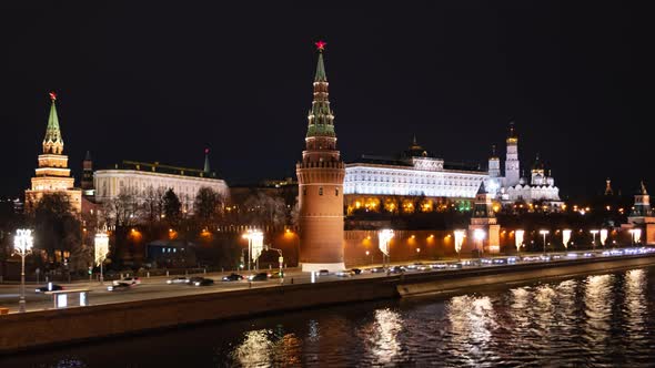 Moscow Kremlin Night Hyper Lapse alt