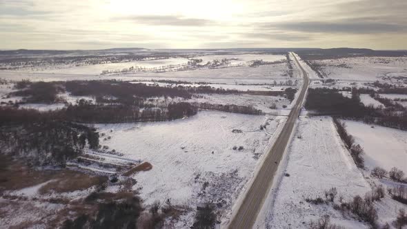 Winter Country Road