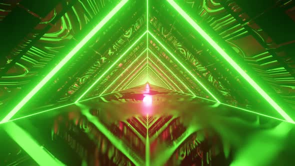 Green Square Vj Loop Tunnel Background HD alt