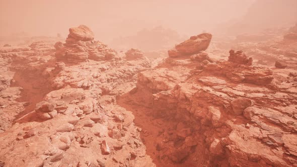 Aerial Grand Canyon in the Fog alt