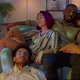 Exhausted Young People Diverse Group Sleeping on Couch Together During Party at Night at Home - VideoHive Item for Sale