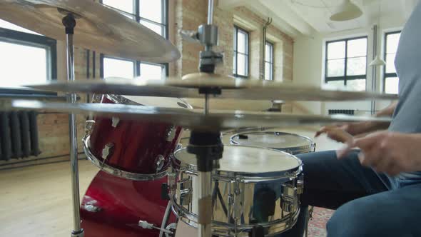 Musician Playing Drumkit alt