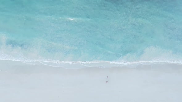 Vertical Video Boats in the Ocean Near the Coast of Zanzibar Tanzania Aerial View alt