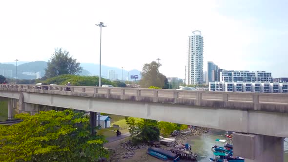 Penang Bridge Drone Shot 