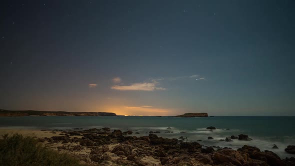 Portugal beach wild coast atlantic nature stars night cosmos