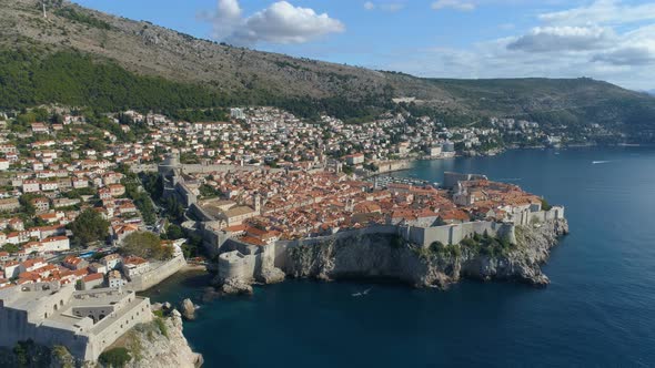 Aerial View of Old Town of Dubrovnik
