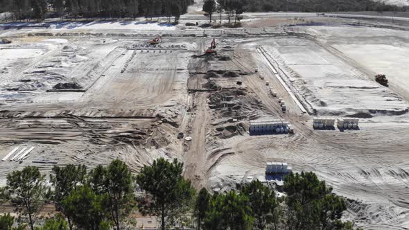 Aerial View of an Construction Area