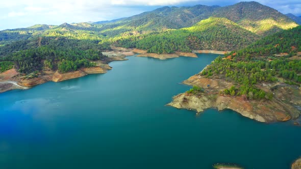 Lake Forest Mountains Field Water Green Summer View Sunset alt