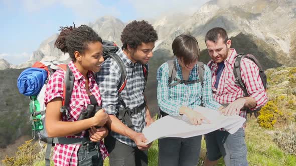 Multiracial Group Hiking alt
