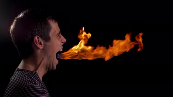 Fire From the Mouth of a Man by Ilya2k | VideoHive