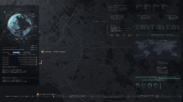 Futuristic Digital City Map GPS 01