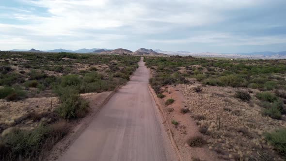 Scottsdale Arizona United States dirt road aerial drone 4k