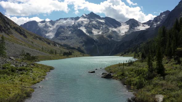 Beautiful Altai Mountain Lake