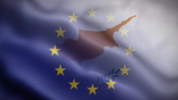 EU Cyprus Flag Loop Background 4K