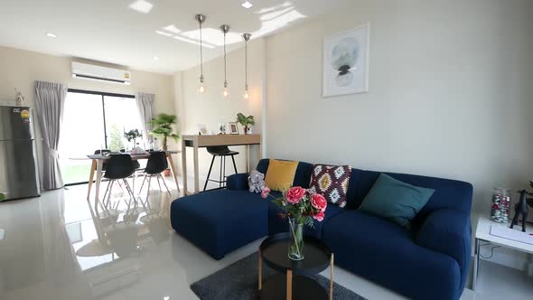 Modern Home Decoration Walkthrough from the Dining Area to the Living Area alt