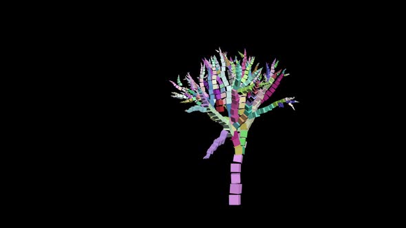 Forming A Tree From Cube Particles