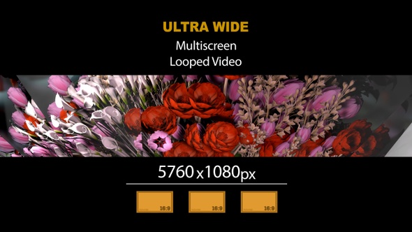 Ultra Wide HD Bouquet Flowers Reflex 02