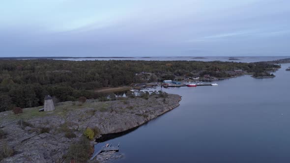 Aerial View of Archipelago in Southern Stockholm