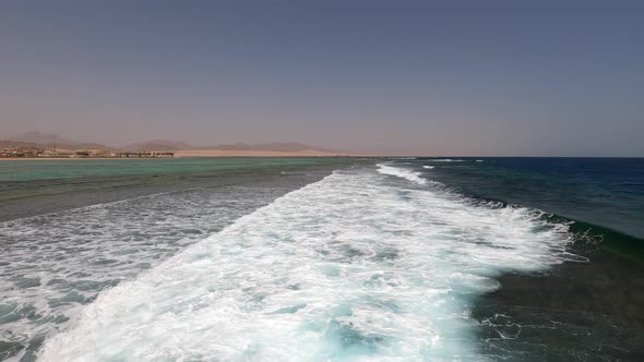 Beautiful landscape of Sharm el Sheikh coast seen from jetty. Static alt