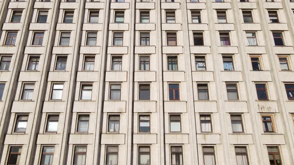 Many Windows of a Building Built in the Style of the Former USSR alt