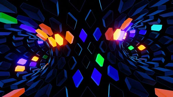 Vj Loop Neon Disco Carousel 02 alt