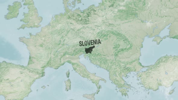 Globe Map of Slovenia with a label