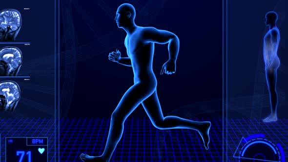 Male Person Running for Medical Fitness Sports Endurance Heart Rate alt
