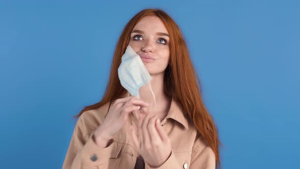 Redhead Woman in Beige Jacket alt