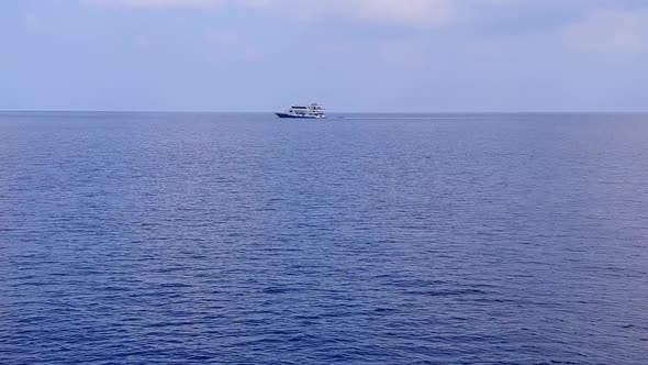 Aerial view scenery of tropical seashore beach wildlife by lagoon and sand background alt